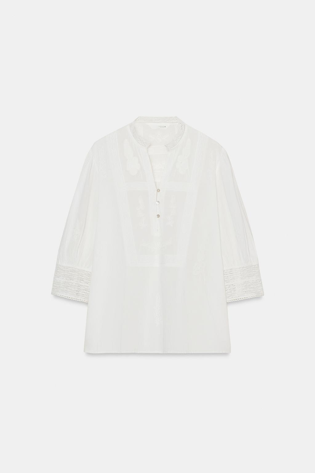 БЛУЗА С ВЫШИВКОЙ — коллекция Zara «ZW»