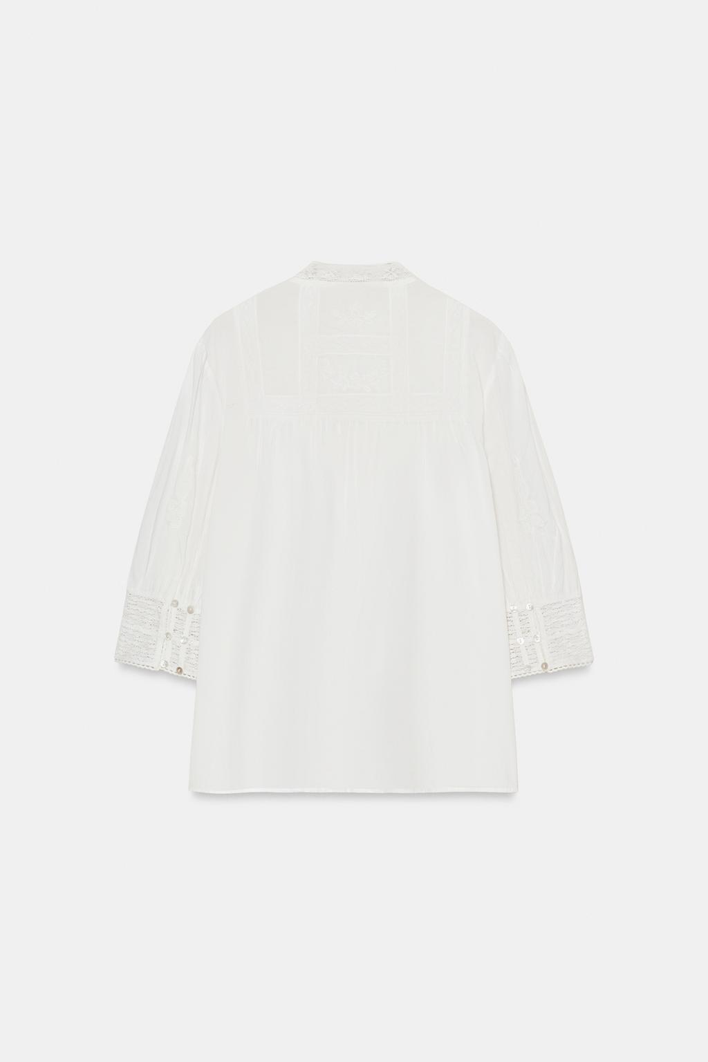 БЛУЗА С ВЫШИВКОЙ — коллекция Zara «ZW»