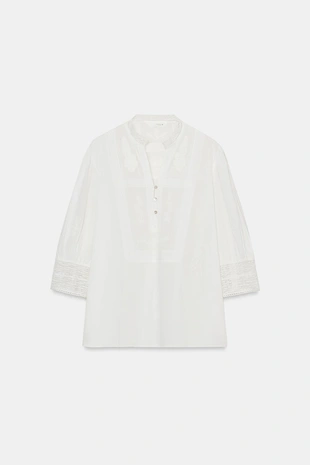 Блуза с вышивкой — коллекция Zara «Zw»- Заказать в России