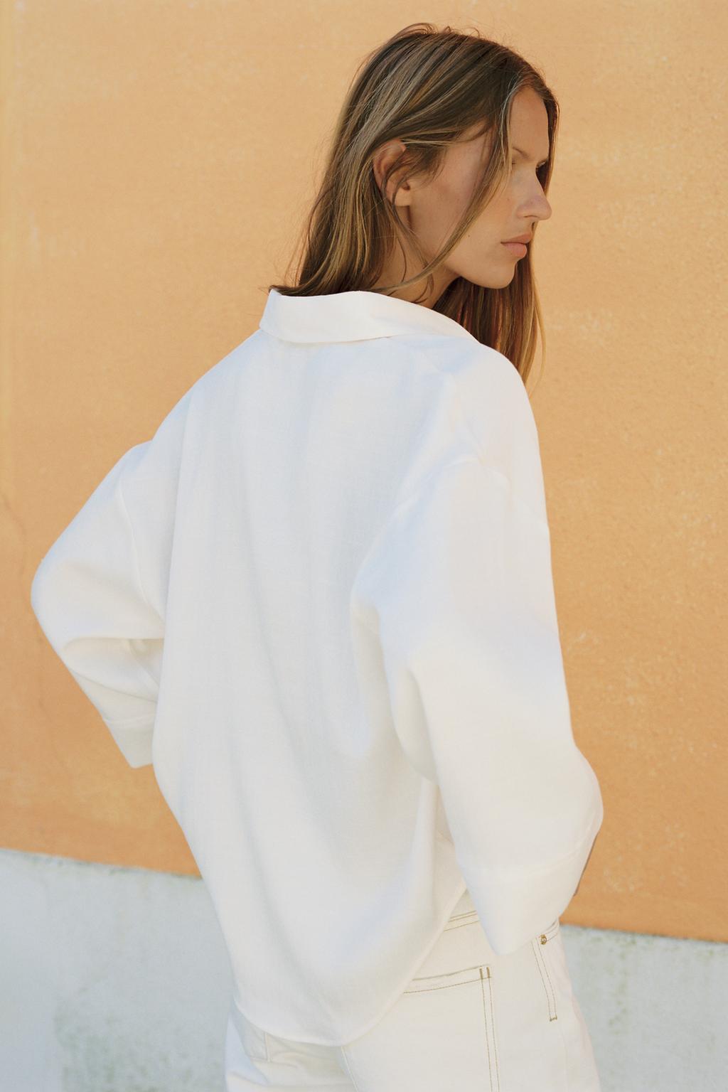 РУБАШКА ОВЕРСАЙЗ С ШИРОКИМИ РУКАВАМИ