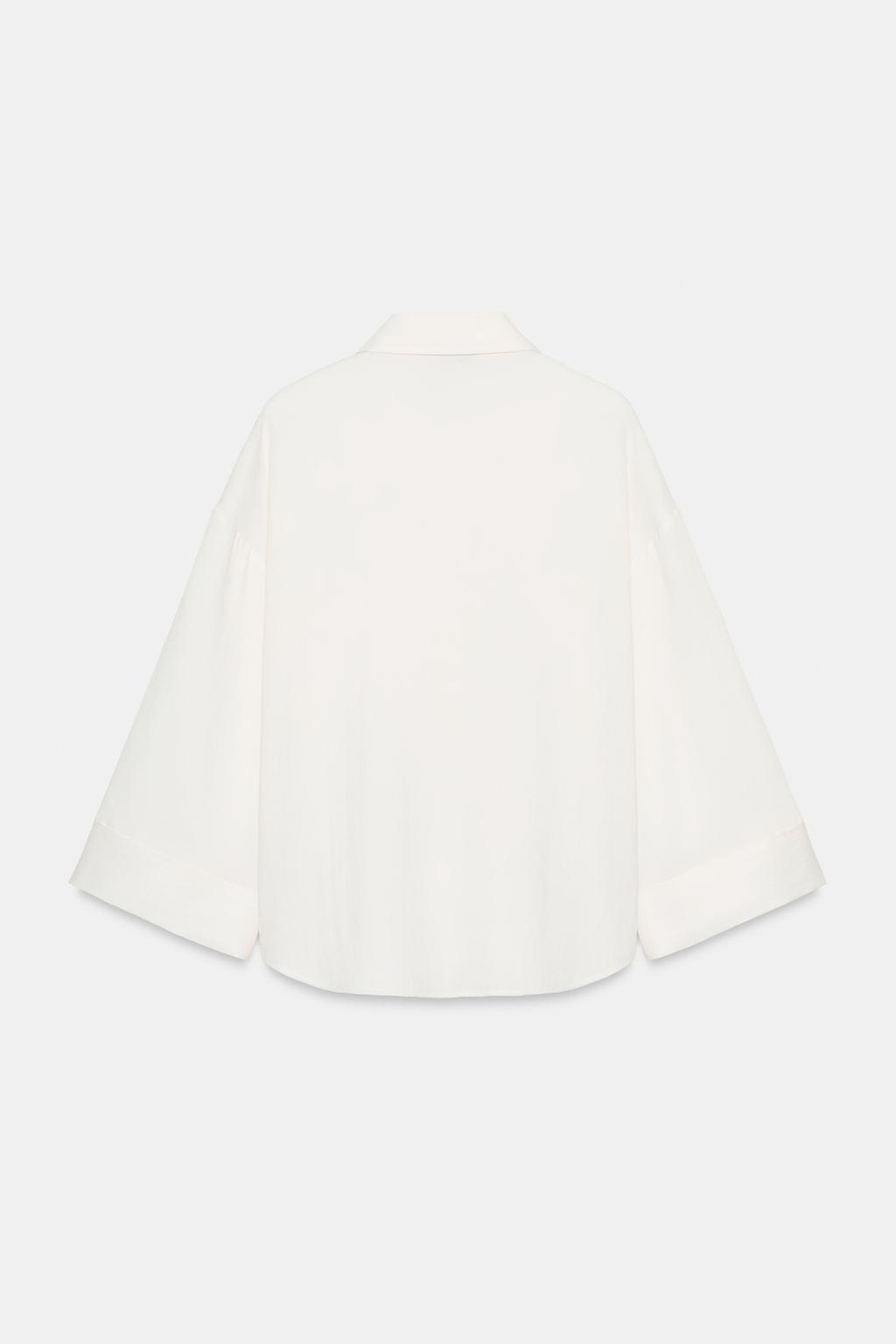 РУБАШКА ОВЕРСАЙЗ С ШИРОКИМИ РУКАВАМИ