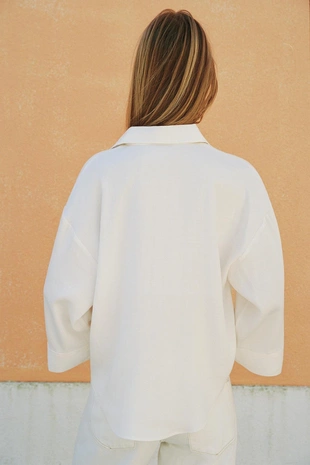 Рубашка оверсайз с широкими рукавами- Заказать в России