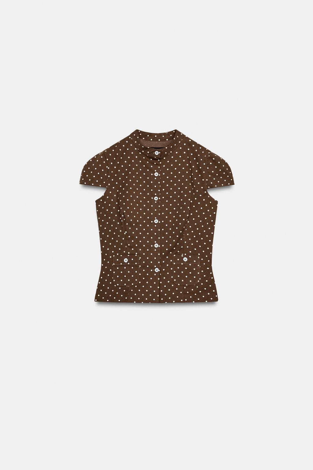 ТОП ИЗ ПОПЛИНА В ГОРОШЕК