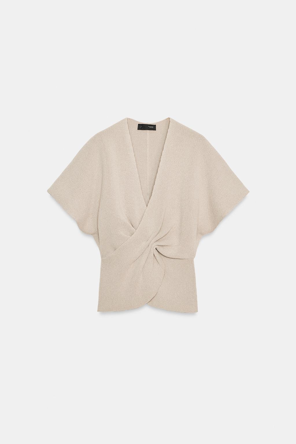 ТРИКОТАЖНЫЙ ТОП С УЗЛОМ