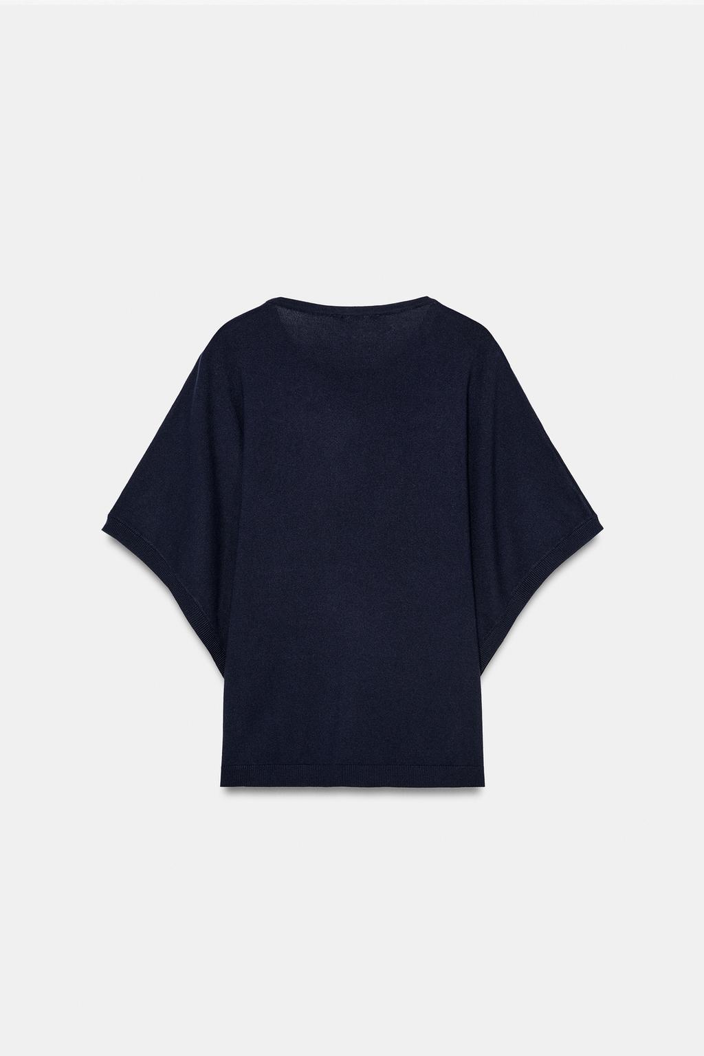 ТРИКОТАЖНЫЙ ТОП С ШИРОКИМИ РУКАВАМИ