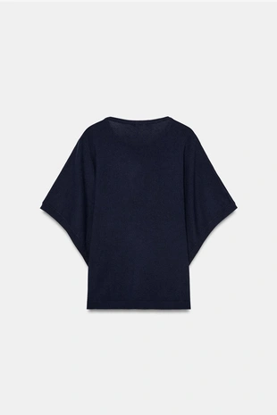 Трикотажный топ с широкими рукавами- Заказать в России