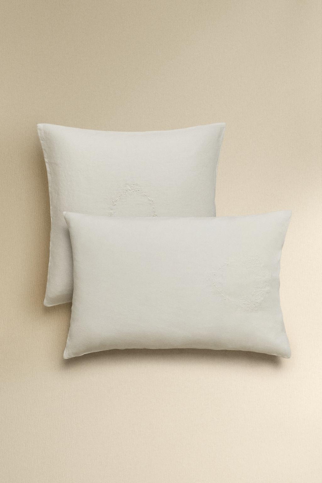 Наволочка из мятого льна