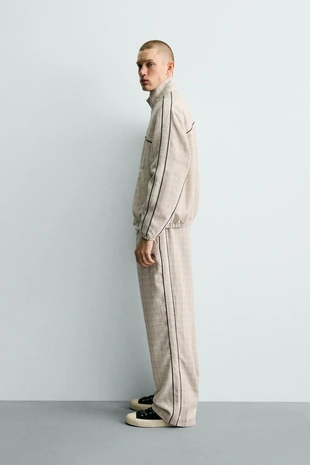 Брюки-джоггеры с контрастными лампасами- Заказать в России