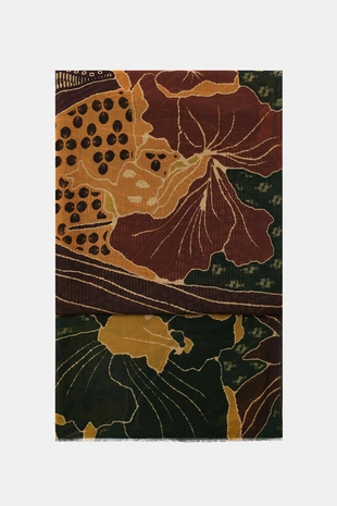 Шарф из модала и шелка с цветочным принтом- Заказать в России