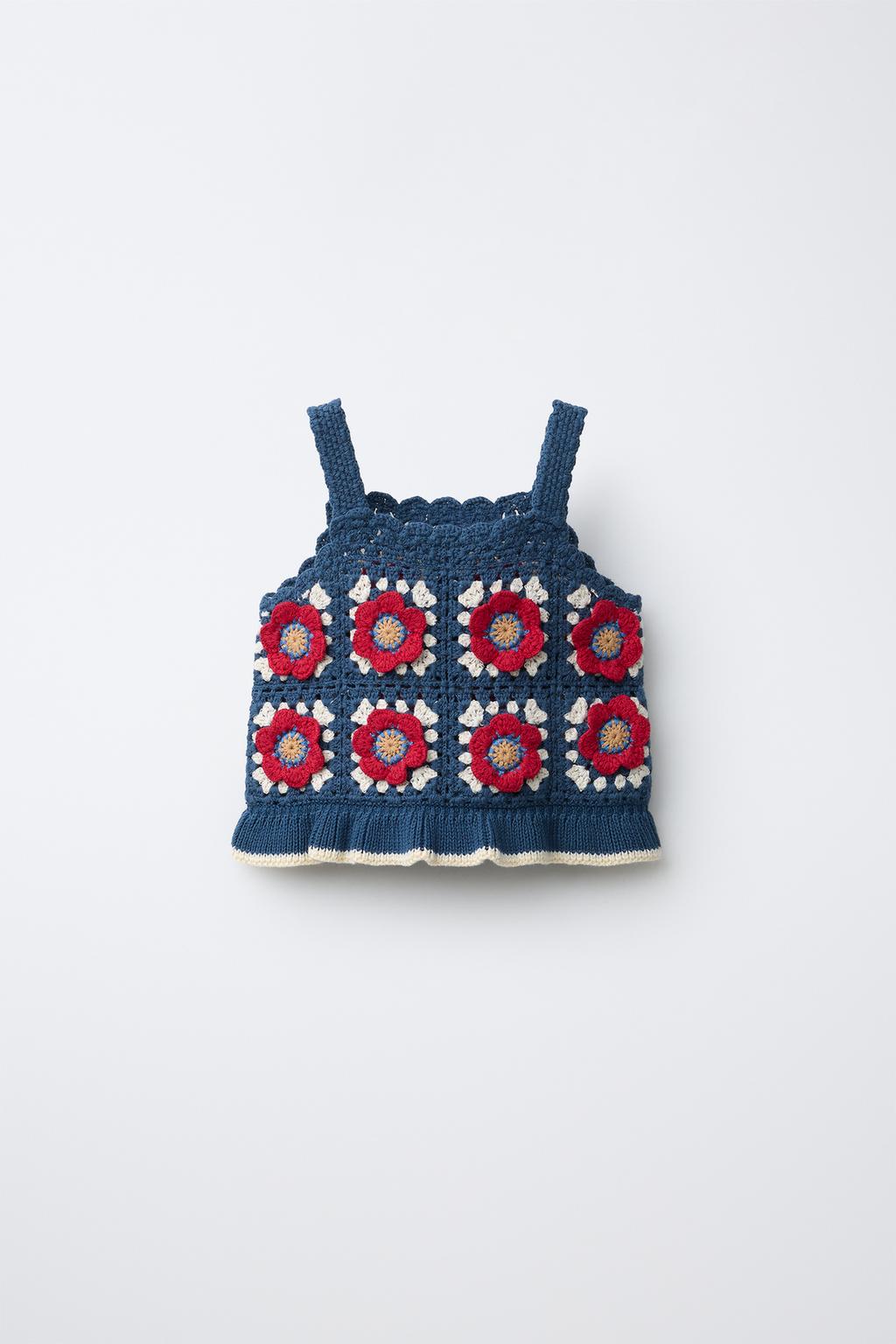 ТОП С ЦВЕТОЧНЫМИ ДЕТАЛЯМИ ИЗ КРУЖЕВА КРОШЕ