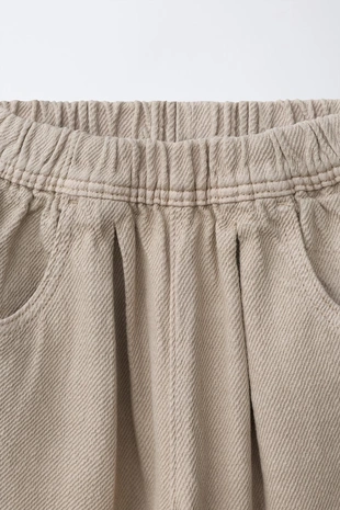 Широкие брюки из саржи