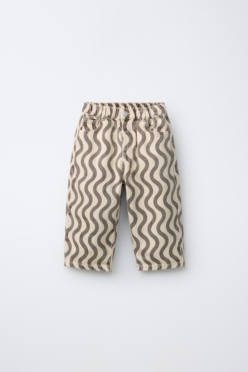 ДЖИНСЫ С ГЕОМЕТРИЧЕСКИМ ПРИНТОМ