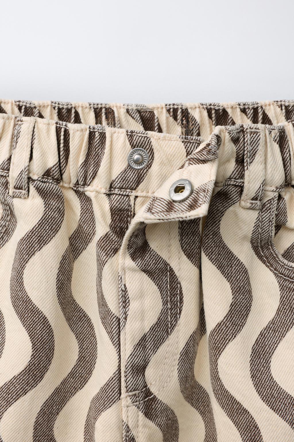 ДЖИНСЫ С ГЕОМЕТРИЧЕСКИМ ПРИНТОМ