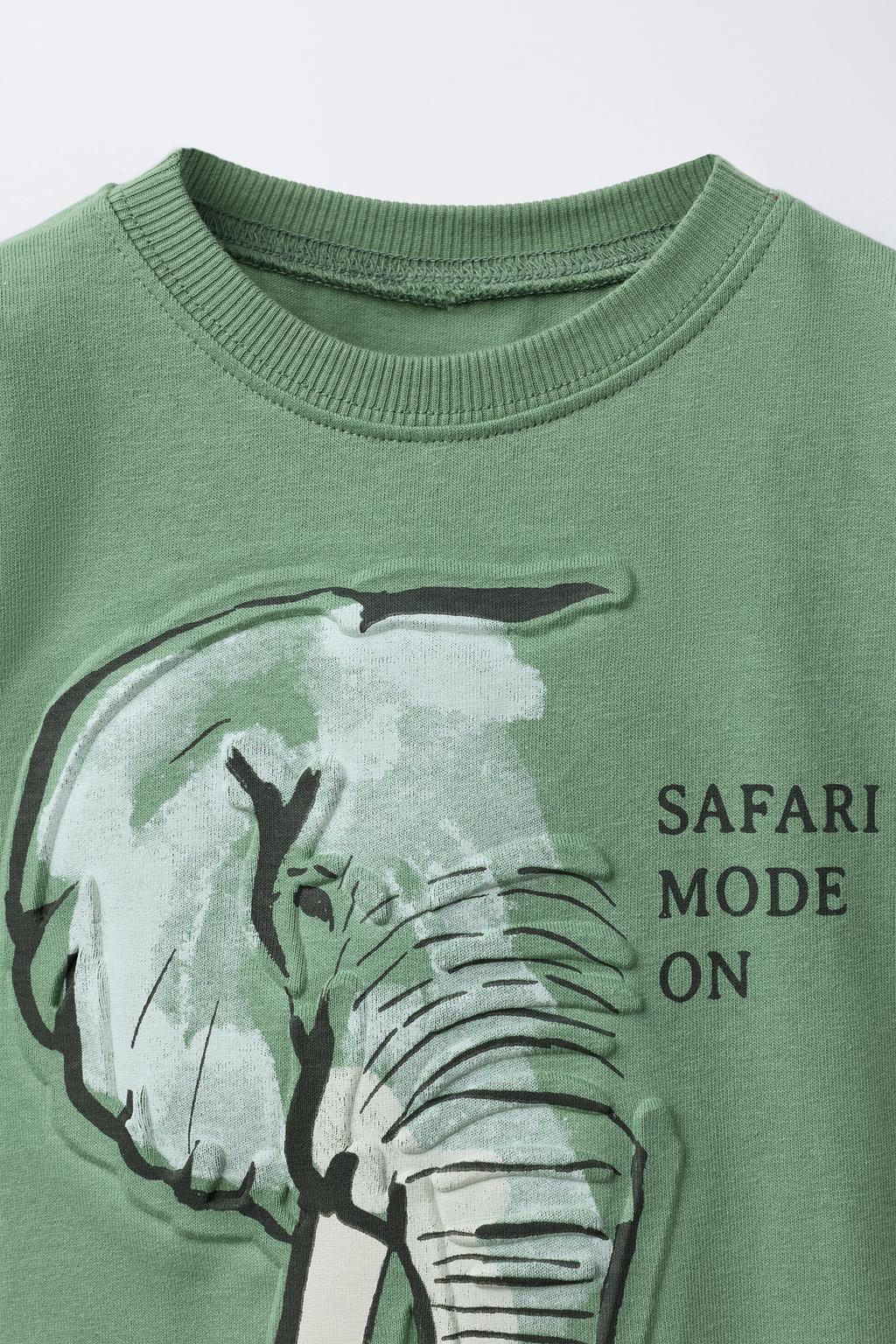 ФУТБОЛКА С РЕЛЬЕФНЫМ ПРИНТОМ ЖИВОТНОГО