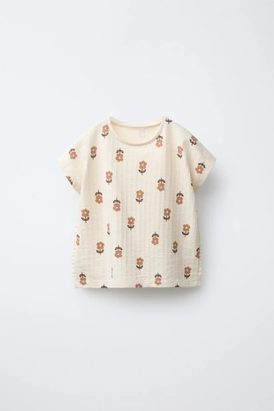 Футболка с принтом и кружевом- Заказать в России