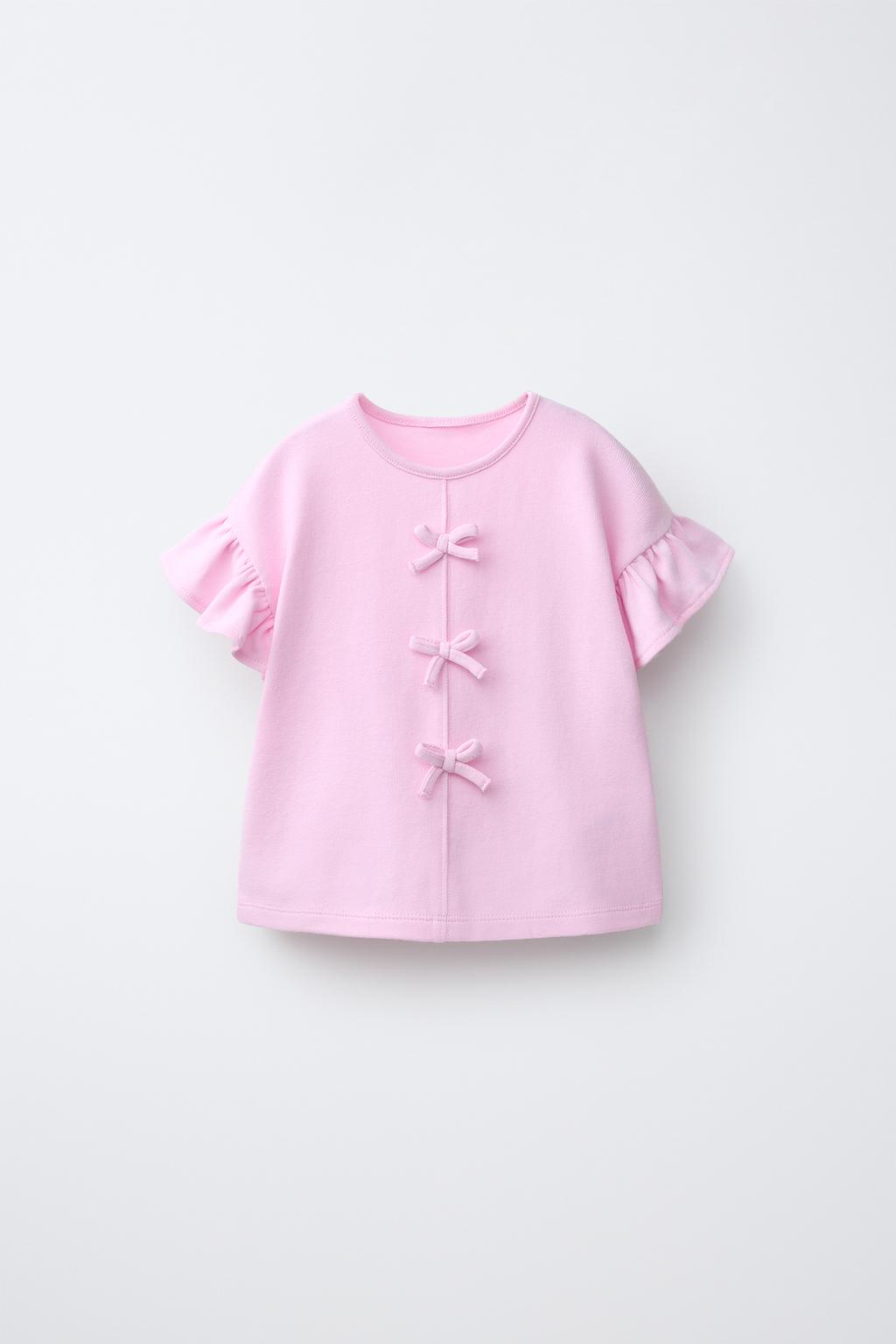 ФУТБОЛКА С БАНТАМИ И ВОЛАНАМИ