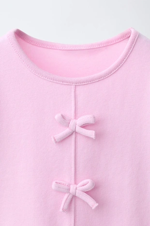 Футболка с бантами и воланами- Заказать в России