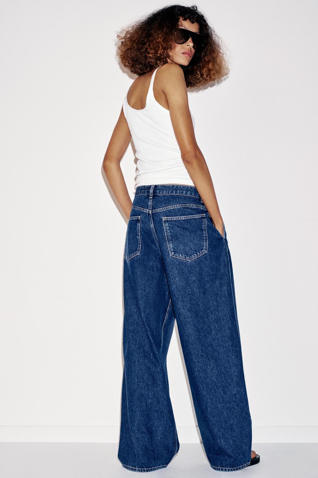 ДЖИНСЫ Z1975 СВОБОДНОГО КРОЯ С ВЫСОКОЙ ПОСАДКОЙ И КРЮЧКАМИ