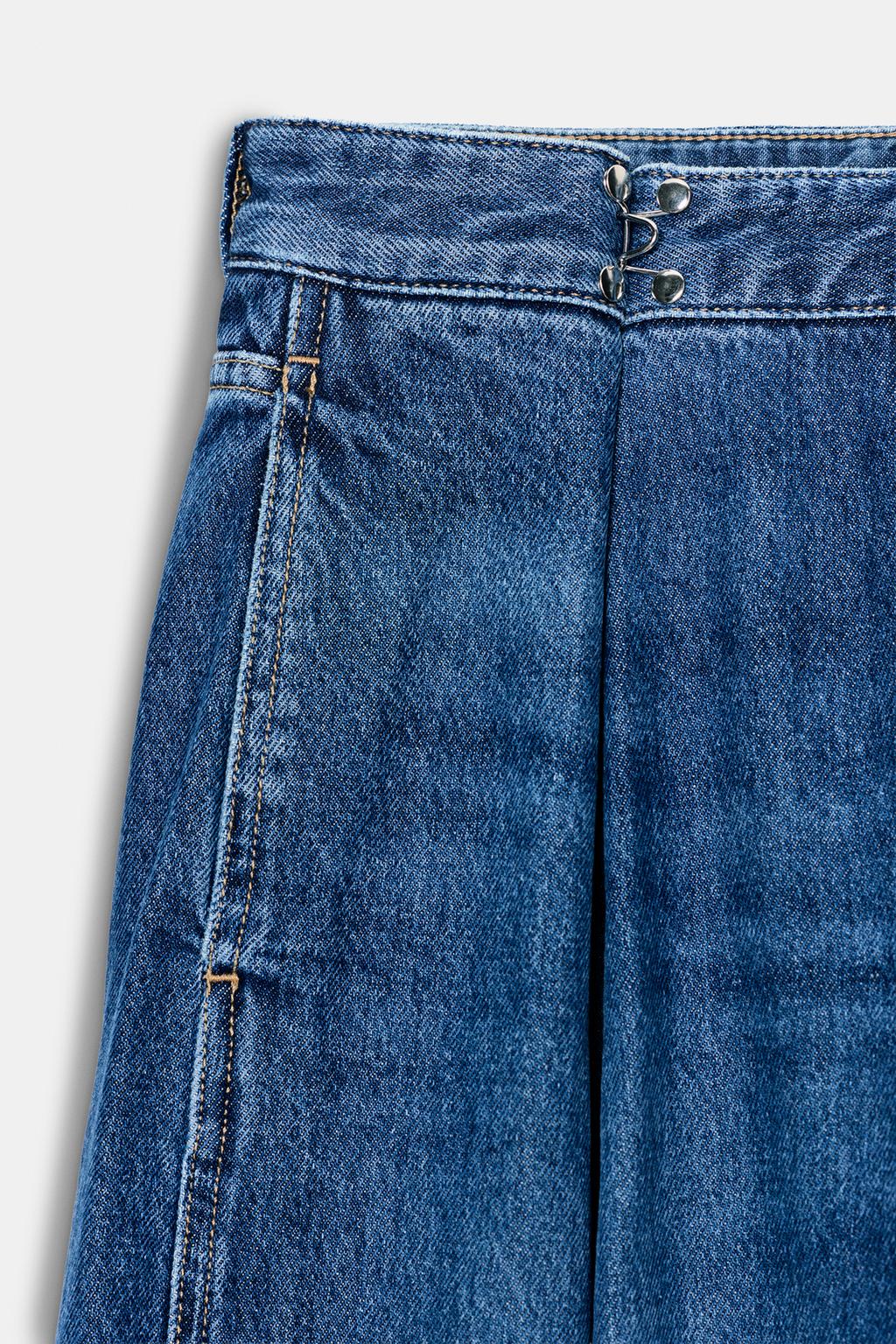 ДЖИНСЫ Z1975 СВОБОДНОГО КРОЯ С ВЫСОКОЙ ПОСАДКОЙ И КРЮЧКАМИ