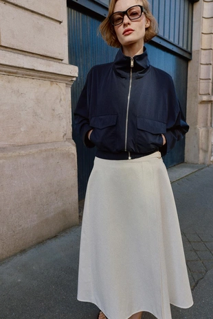 Куртка с воротником-стойкой и клапанами- Заказать в России