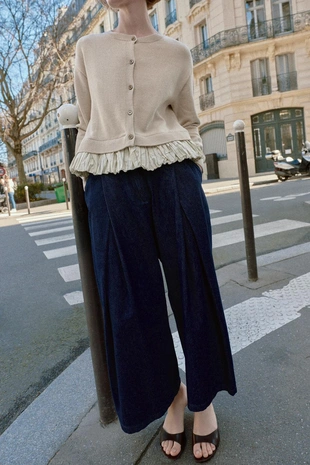 Комбинированный кардиган- Заказать в России