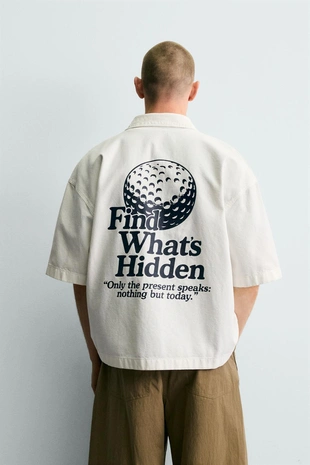 Рубашка  с принтом для гольфа- Заказать в России