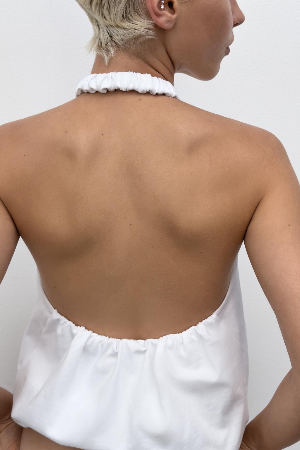 ТОП С ГОРЛОВИНОЙ ХАЛТЕР ИЗ ПЛОТНОГО ХЛОПКА