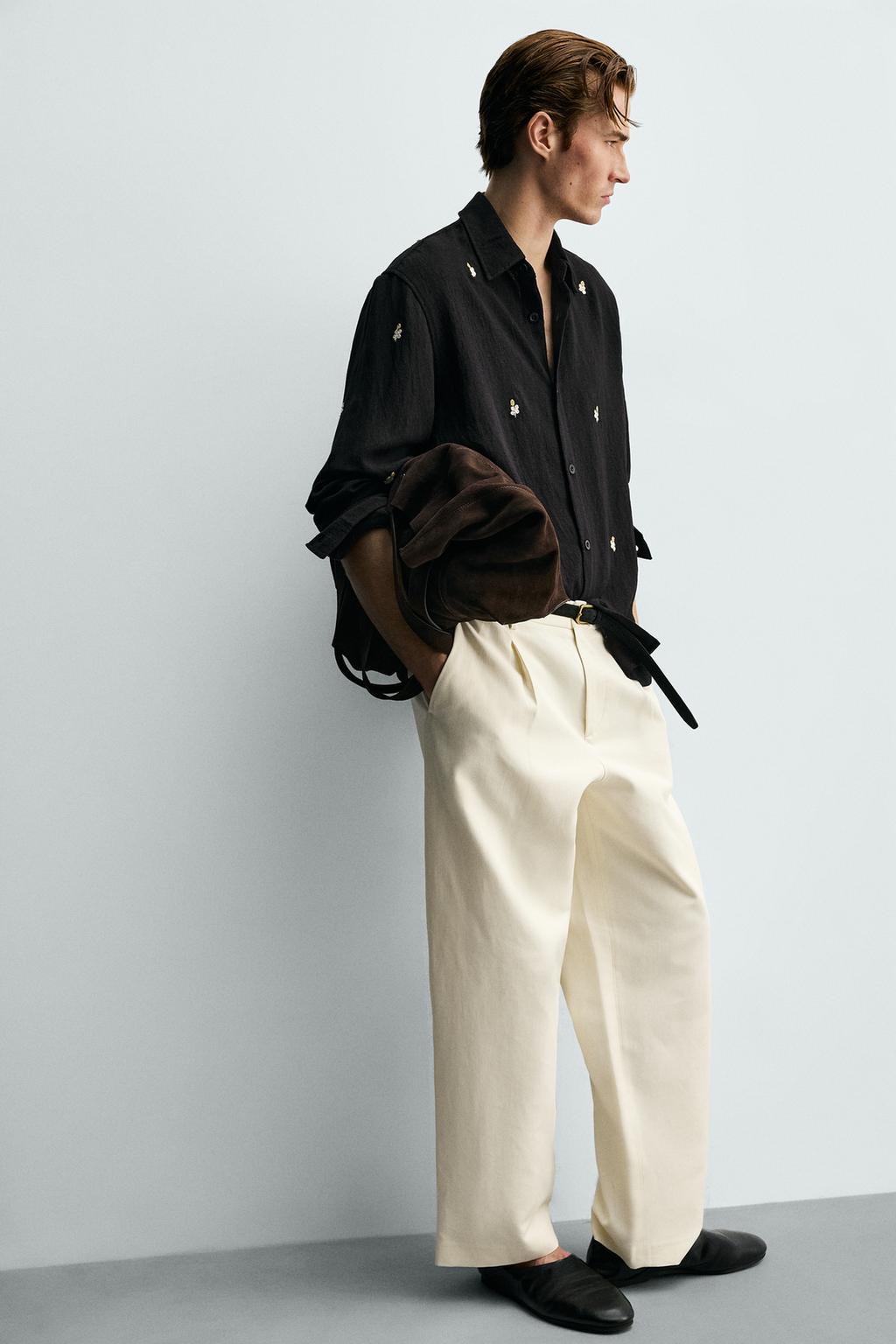 РУБАШКА СТРУЯЩЕГОСЯ ПОКРОЯ С ВЫШИВКОЙ