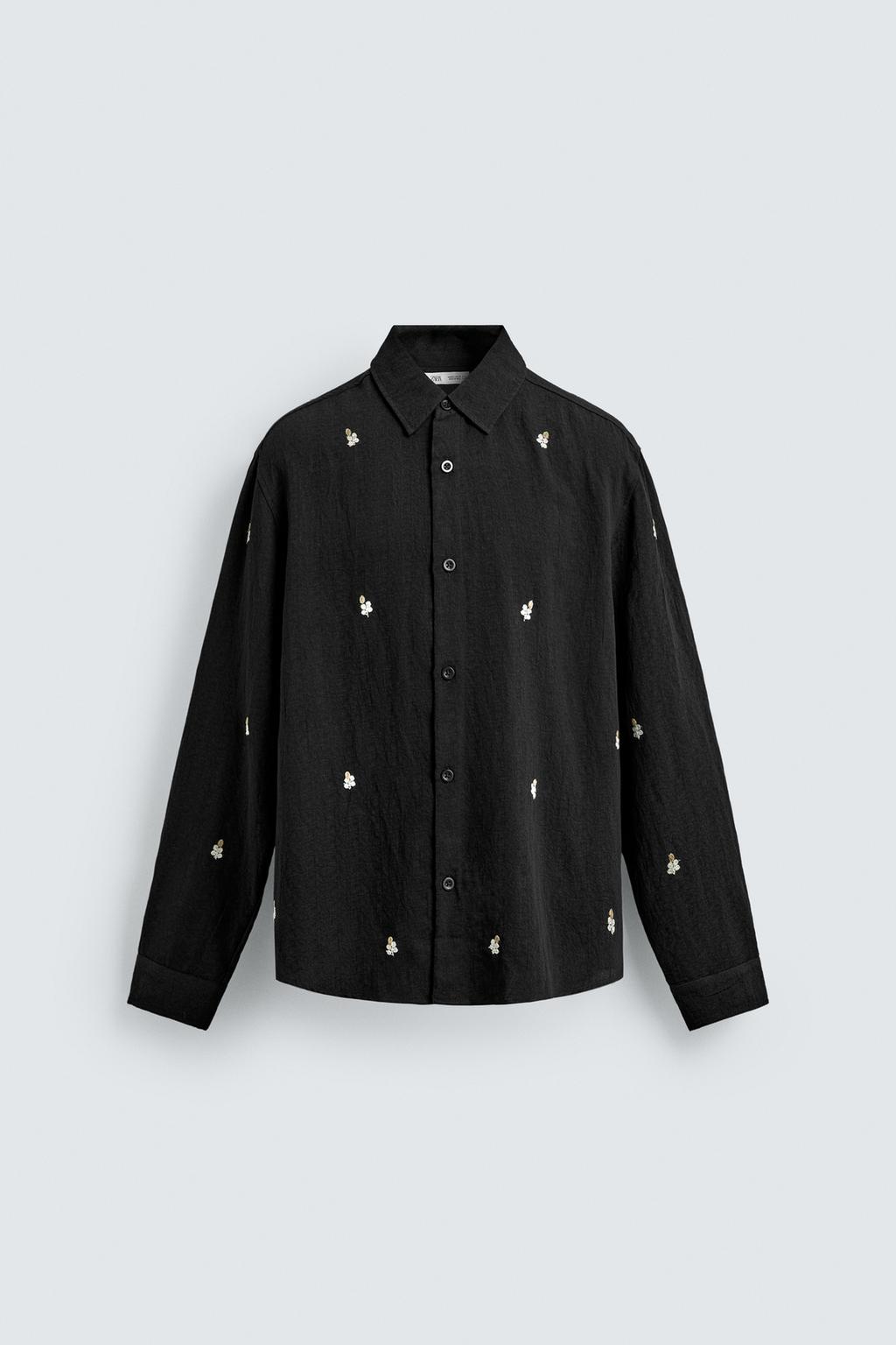 РУБАШКА СТРУЯЩЕГОСЯ ПОКРОЯ С ВЫШИВКОЙ