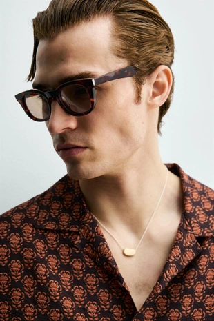 Рубашка свободного кроя с геометрическим принтом- Заказать в России