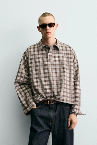 Рубашка поло  в клетку- Заказать в России