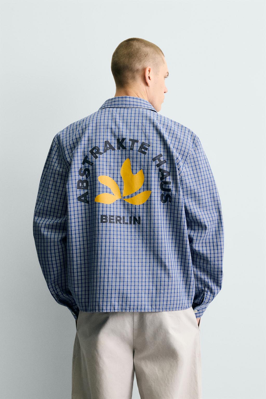 УКОРОЧЕННАЯ РУБАШКА В КЛЕТКУ С ВЫШИВКОЙ