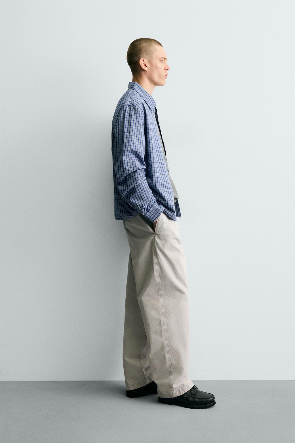 УКОРОЧЕННАЯ РУБАШКА В КЛЕТКУ С ВЫШИВКОЙ