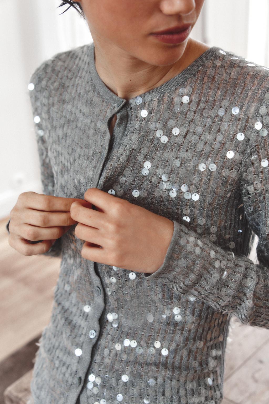 КАРДИГАН С ПАЙЕТКАМИ