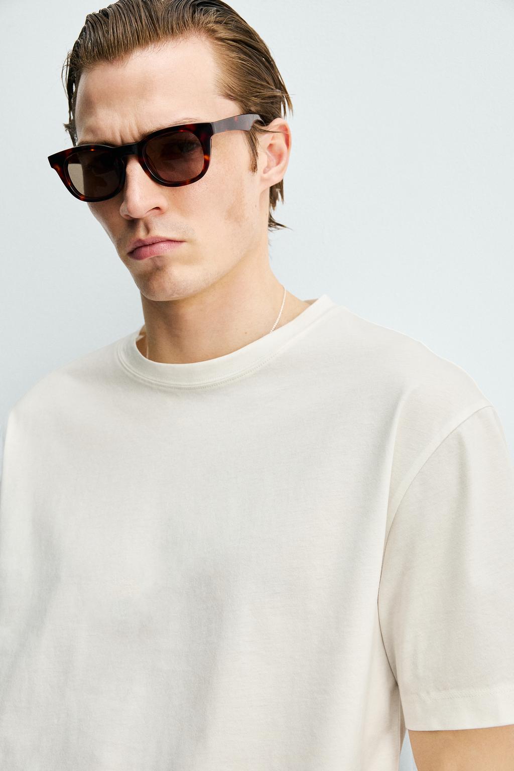 УКОРОЧЕННАЯ ФУТБОЛКА ИЗ МЕРСЕРИЗОВАННОГО ХЛОПКА