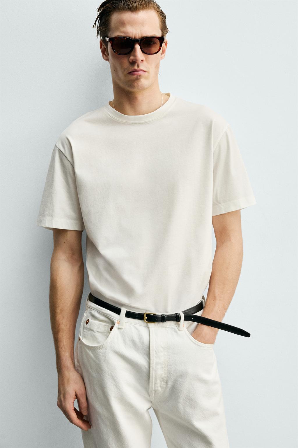 УКОРОЧЕННАЯ ФУТБОЛКА ИЗ МЕРСЕРИЗОВАННОГО ХЛОПКА