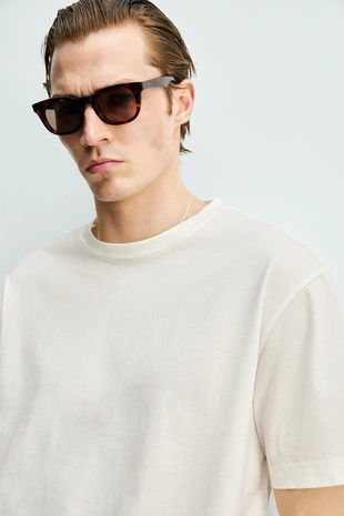 Укороченная футболка из мерсеризованного хлопка- Заказать в России