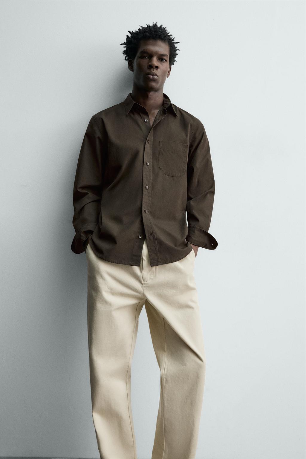 РУБАШКА стандартной посадки ИЗ ПОПЛИНА