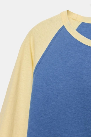 Футболка реглан с длинными рукавами- Заказать в России