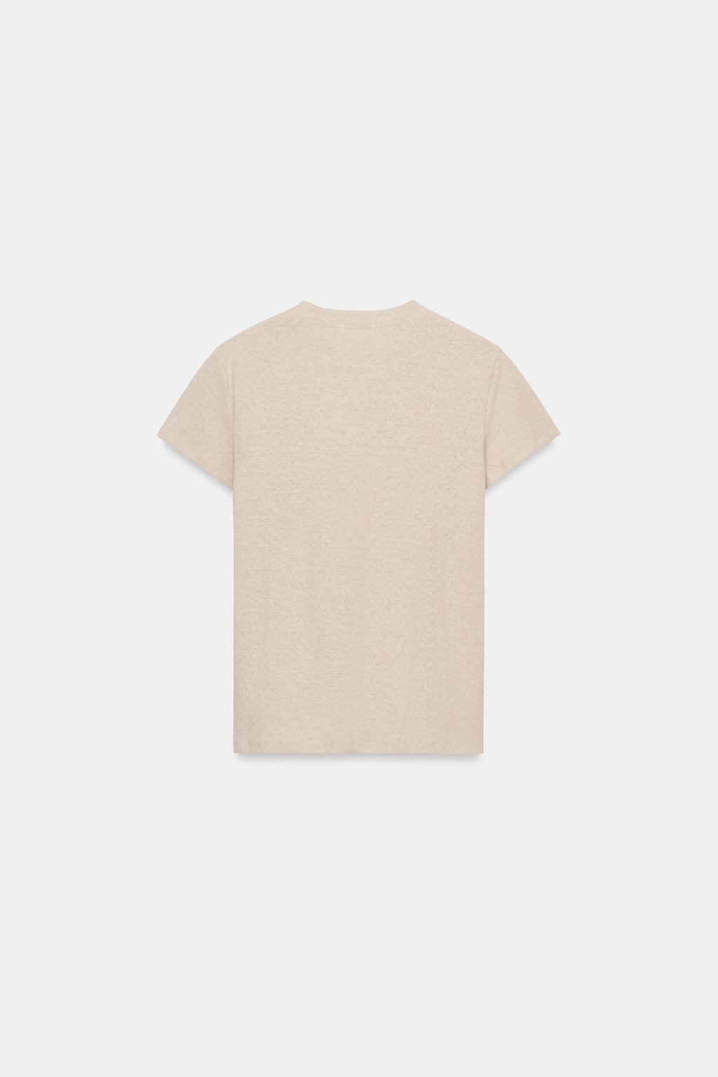 ФУТБОЛКА ИЗ ЛЬНА И ХЛОПКА С КОРОТКИМИ РУКАВАМИ