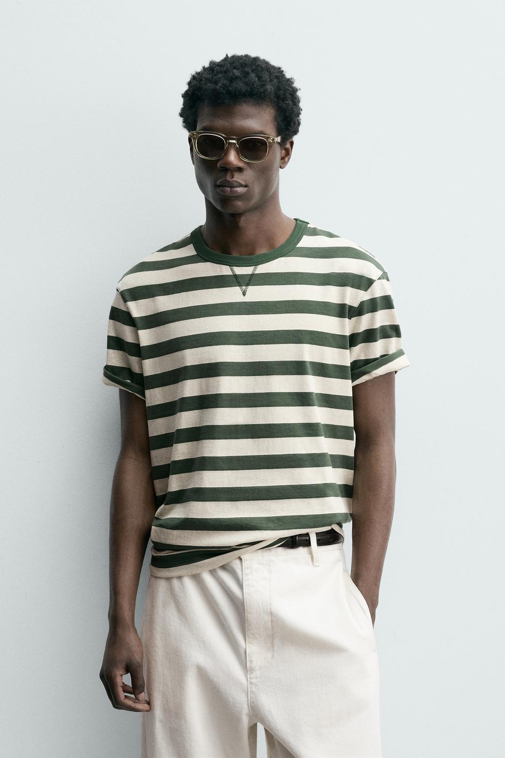 ФУТБОЛКА В ПОЛОСКУ С КОРОТКИМИ РУКАВАМИ