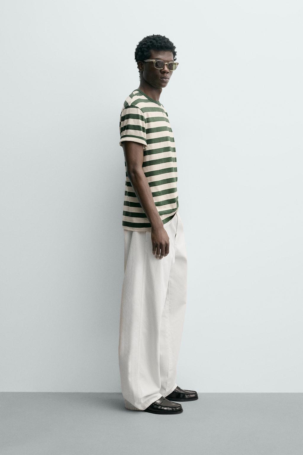 ФУТБОЛКА В ПОЛОСКУ С КОРОТКИМИ РУКАВАМИ