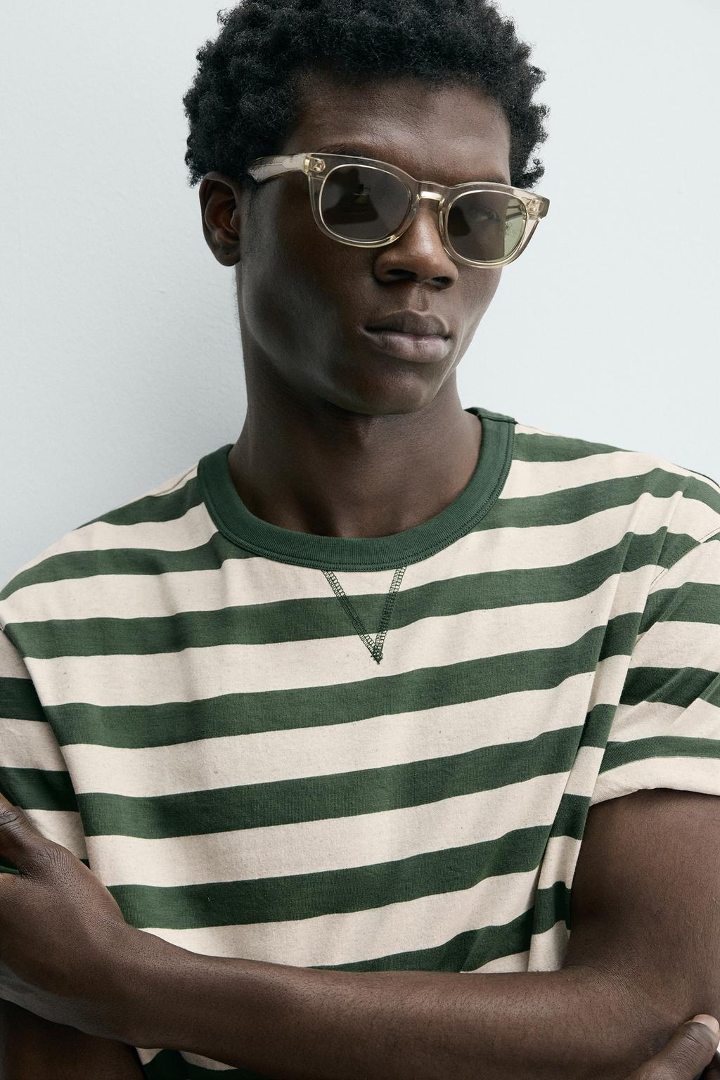 ФУТБОЛКА В ПОЛОСКУ С КОРОТКИМИ РУКАВАМИ