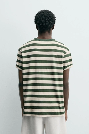 Футболка в полоску с короткими рукавами- Заказать в России