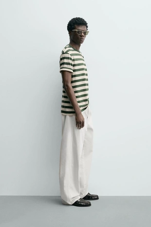 Футболка в полоску с короткими рукавами- Заказать в России