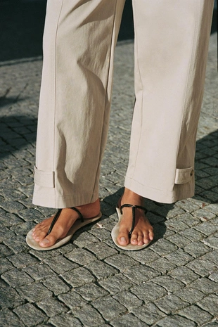 Брюки-кюлоты с высокой посадкой- Заказать в России