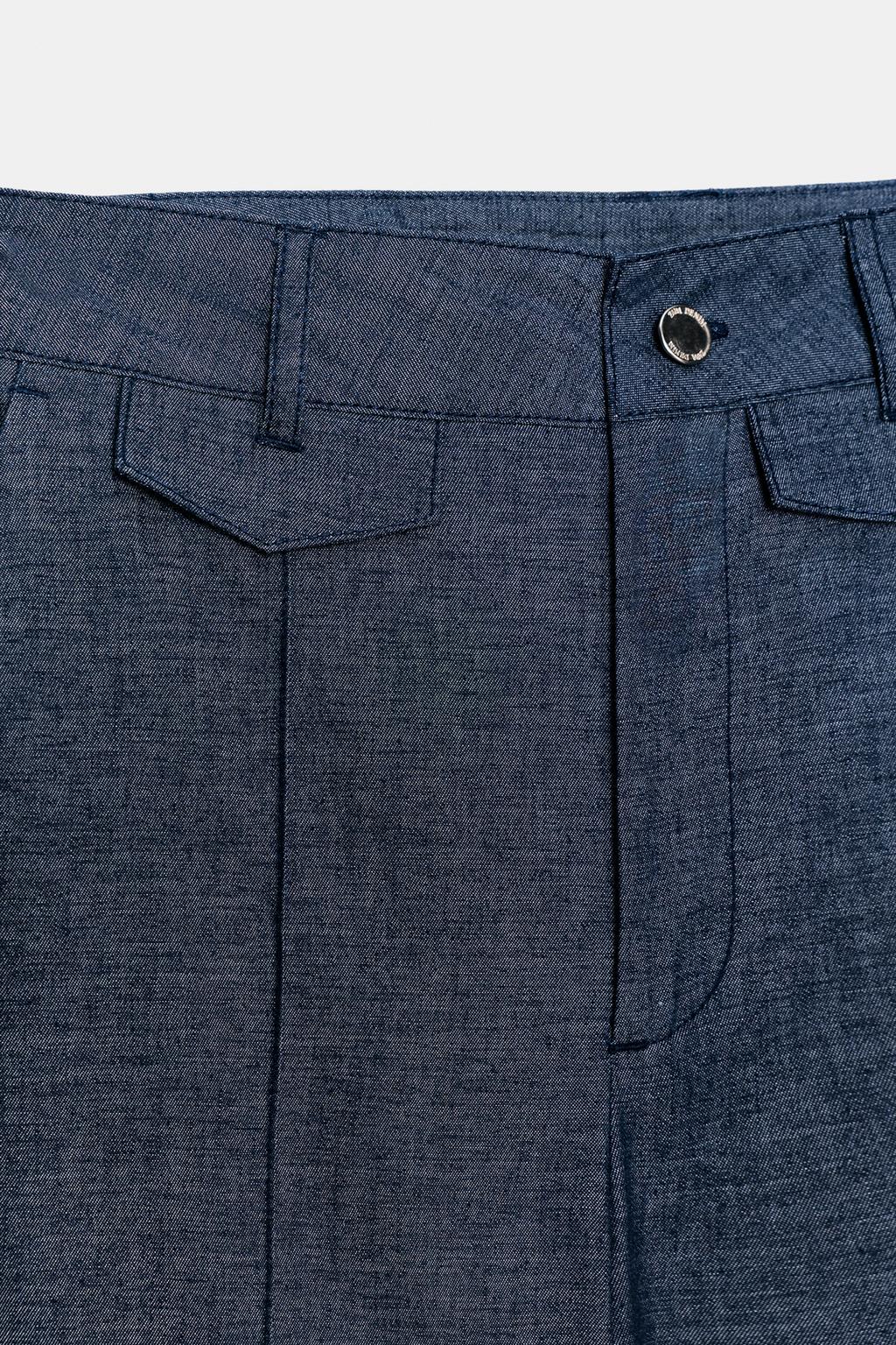 БРЮКИ КЮЛОТЫ ИЗ СМЕСОВОГО ЛЬНА