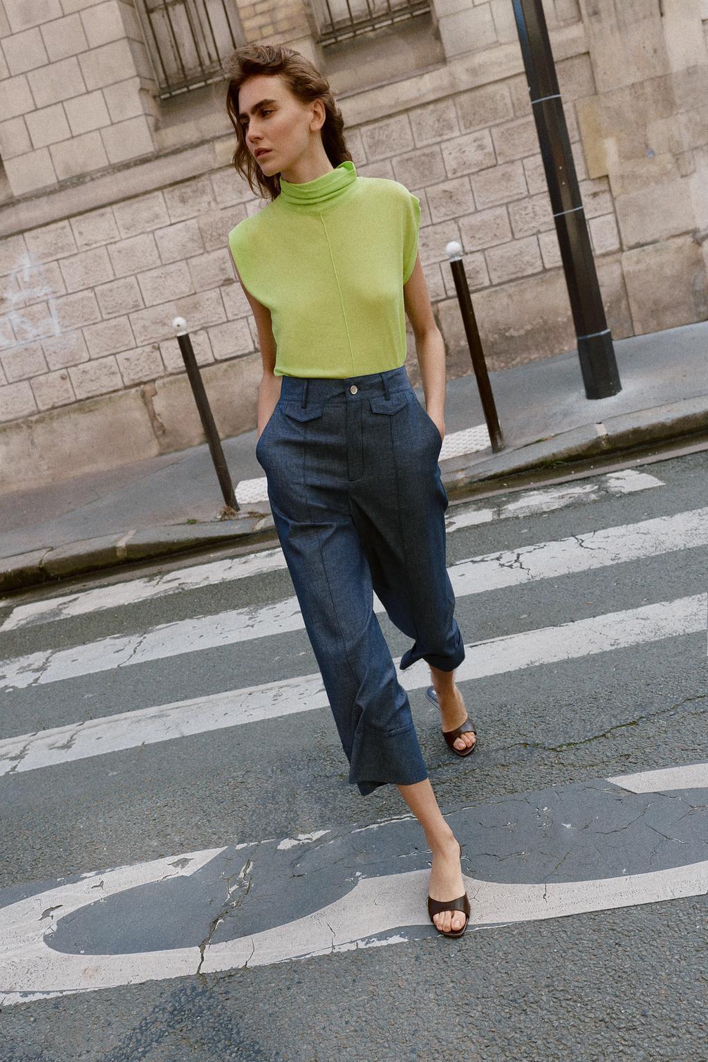 БРЮКИ КЮЛОТЫ ИЗ СМЕСОВОГО ЛЬНА