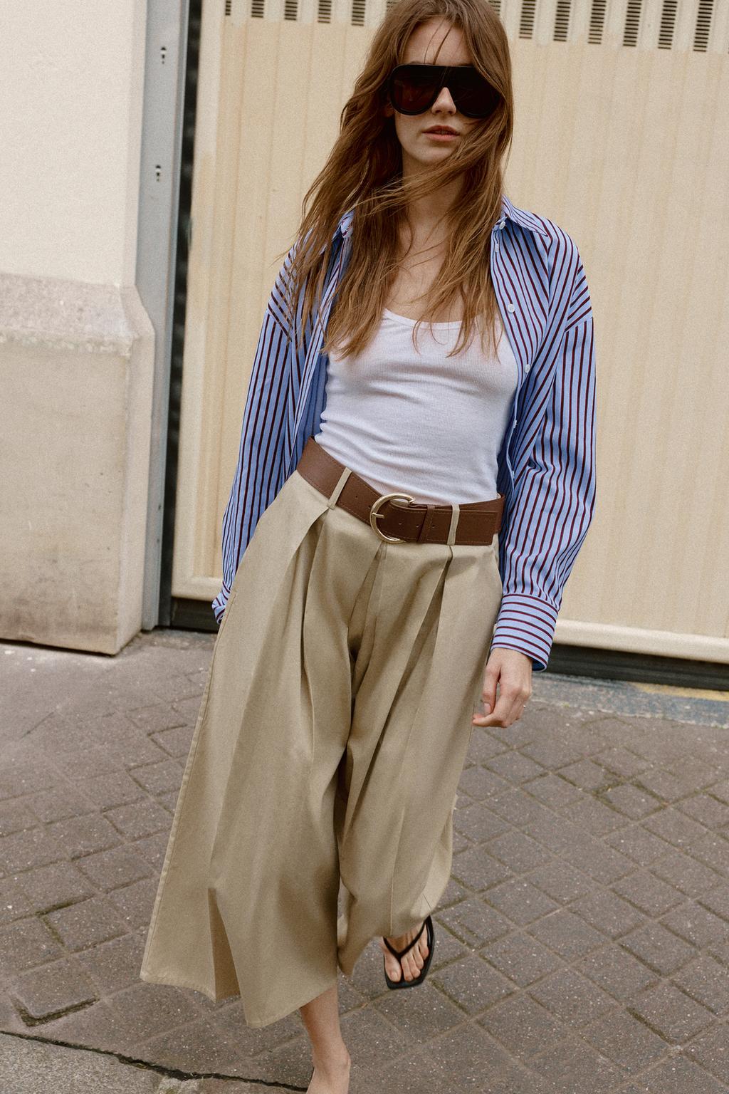 БРЮКИ-КЮЛОТЫ С РЕМНЕМ