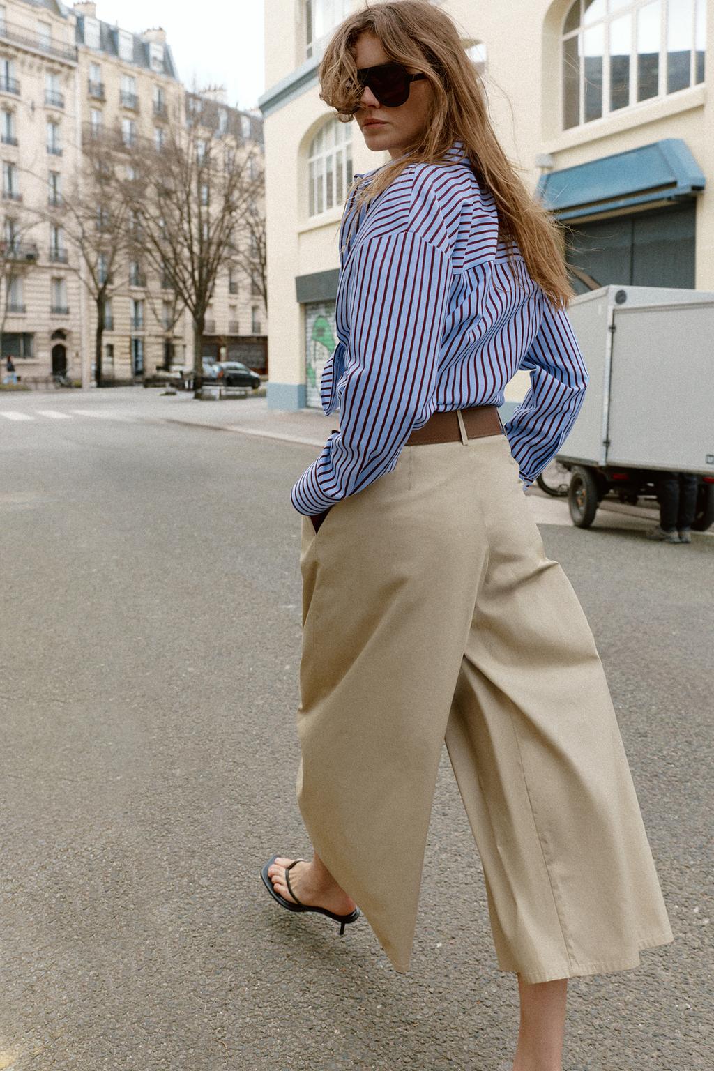 БРЮКИ-КЮЛОТЫ С РЕМНЕМ